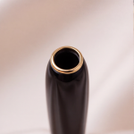 Black Onyx Elongated Drop Earrings in Gold Tone - 图片 5