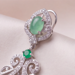 Lavender and Green Jade Chandelier Earrings - 图片 4