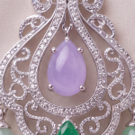 Lavender and Green Jade Chandelier Earrings - 图片 5