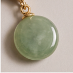 Oval Jade Drop Earrings with Gold Knot Top - 图片 8