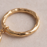 Round Jade Disc Earrings with Molten Gold Top - 图片 7