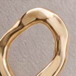 Emerald-Cut Jade Drop Earrings with Wavy Gold Hoop - 图片 6