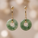Petite Jade Donut Drop Earrings - 图片 5