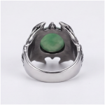 Men's Dragon Claw Ring with Round Green Aventurine in Stainless Steel - Image 7