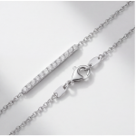 Pear-Shaped Jade Halo Pendant Necklace in Sterling Silver - 图片 7