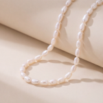 Rectangular Green Jade Pendant on Freshwater Pearl Necklace - 图片 6