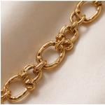 Carved Jade Gourd Pendant on Chunky Gold Link Necklace - 图片 9
