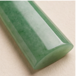 Tapered Green Jade Bar Pendant on Gold-Plated Curb Chain - 图片 8