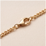 Tapered Green Jade Bar Pendant on Gold-Plated Curb Chain - 图片 9