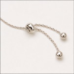 Jade Tube Bar Bracelet with Cubic Zirconia and Slider Clasp in Sterling Silver - Image 5