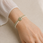 Green Jade Donut Bracelet with Fine Pearl and Jade Strands - 图片 9