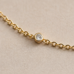 Square Green Jade Bracelet with Bezel-Set Cubic Zirconia Stations - 图片 7