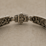 Emerald-Cut Green Jade Panel Bracelet in Antiqued Silver - 图片 7