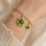 Jade Six-Point Star Charm Bracelet - 图片 5