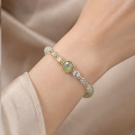 Jade Tube and Faceted Crystal Bead Bracelet - 图片 6