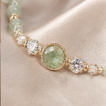 Jade Tube and Faceted Crystal Bead Bracelet - 图片 4
