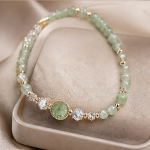 Jade Tube and Faceted Crystal Bead Bracelet - 图片 7