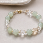 Green Aventurine and Clear Quartz Beaded Bracelet - 图片 6