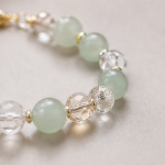 Green Aventurine and Clear Quartz Beaded Bracelet - 图片 5