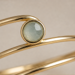 Coiled Wrap Bangle with Faceted Aquamarine Accent - 图片 6