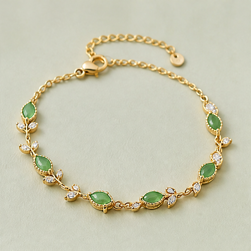 1786602445_25160f6d-3 Gold-plated brass with green aventurine - 图片 1