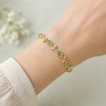 Gold-plated brass with green aventurine - 图片 6