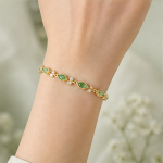Gold-plated brass with green aventurine - 图片 2