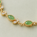 Gold-plated brass with green aventurine - 图片 5