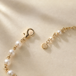Jade Ring and Pearl Station Bracelet in Gold Tone - 图片 9