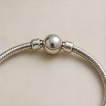 Oval Green Jade Bead Bracelet in Sterling Silver - 图片 6