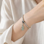 Jade Gourd Charm Bracelet in Sterling Silver - 图片 5