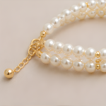 Green Jade Disc and Pearl Multi-Strand Bracelet - 图片 7