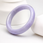 Lavender Jade Bangle with Smooth Rounded Profile