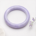 Lavender Jade Bangle with Smooth Rounded Profile - 图片 4