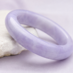 Lavender Jade Bangle with Smooth Rounded Profile - 图片 5