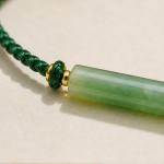 Jade Bar Braided Cord Bracelet with Gold Accents - 图片 6