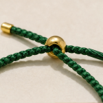 Jade Bar Braided Cord Bracelet with Gold Accents - 图片 8