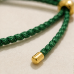 Jade Bar Braided Cord Bracelet with Gold Accents - 图片 7