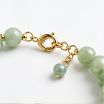 Green Aventurine Beaded Stretch Bracelet with Pave Rondelle - 图片 6