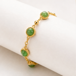 Multi-Station Green Aventurine and Gold Bead Bracelet - 图片 3