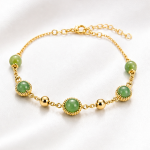 Multi-Station Green Aventurine and Gold Bead Bracelet - 图片 4