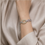 Pale Green Jade Donut Link Bracelet in Sterling Silver - 图片 5
