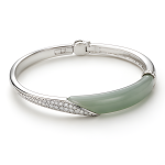 Sage Jade and Pave Crossover Bangle - 图片 7