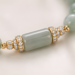Jade Barrel and Bead Bracelet with Pave Rondelles - 图片 6