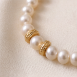 Carved Jade Cylinder and Pearl Bracelet - 图片 6